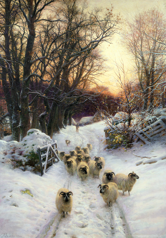 The Sun Had Closed the Winter's Day (oil on canvas) od Joseph Farquharson
