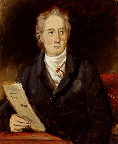 Johann Wolfgang of Goethe portrait outline od Joseph Karl Stieler