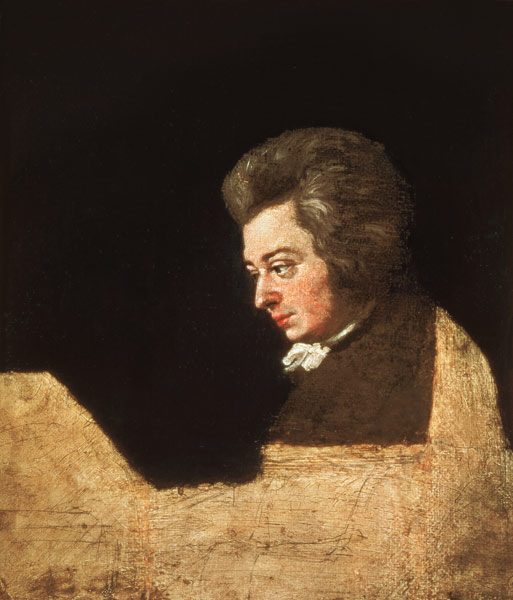 Portrait of Wolfgang Amadeus Mozart (1756-91) at the Piano od Joseph Lange