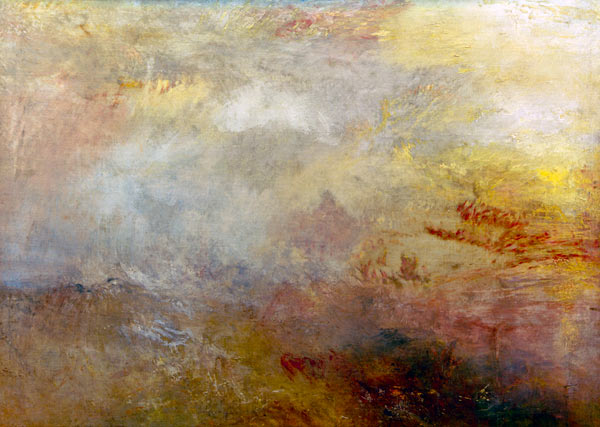 Rough sea with dolphins od William Turner