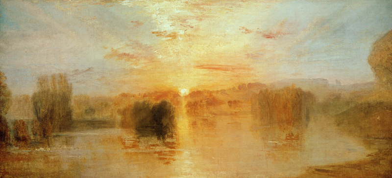 Der See, Petworth, Sonnenuntergang; Studie od William Turner