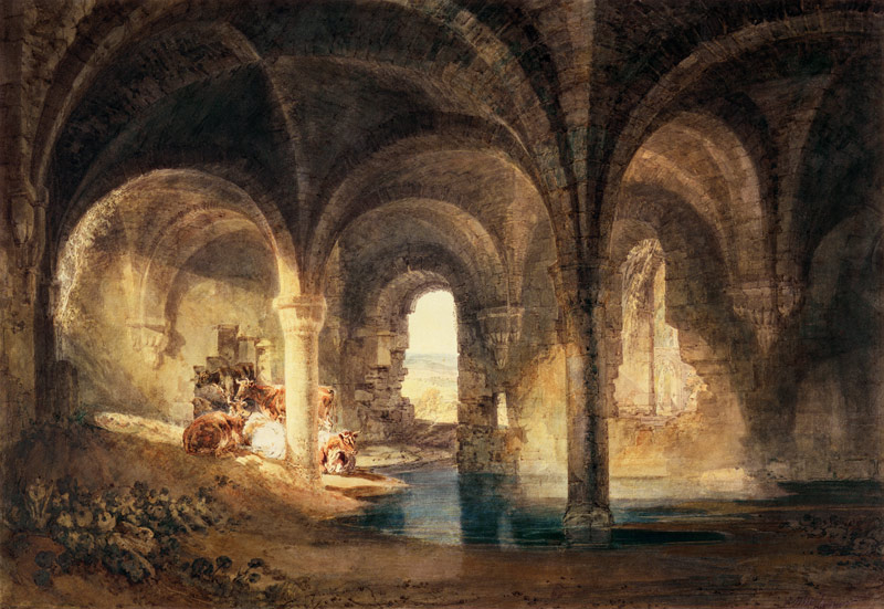 Refectory of Kirkstall Abbey od William Turner