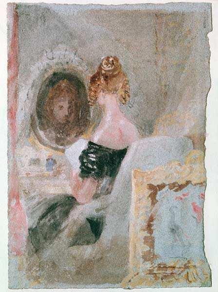 Turner / Women at Mirror / Gouache 1830 od William Turner