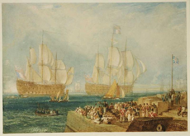 Der Hafen in Plymouth. od William Turner