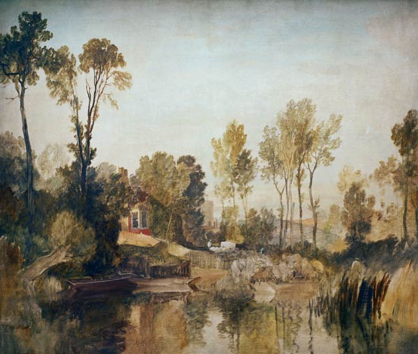 Live at the river with trees and sheep od William Turner