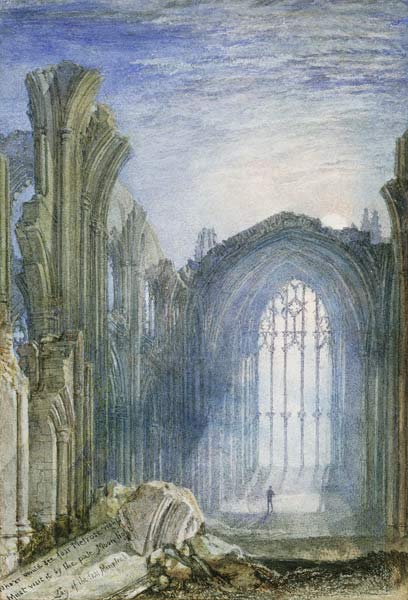 Melrose Abbey: eine Illustration zu Sir Walter Scotts 'The Lay of the Last Minstrel'. od William Turner