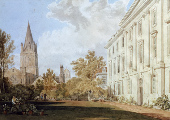 View of Christ Church Cathedral and the Garden and Fellows' Building of Corpus Christi College, Oxfo od William Turner