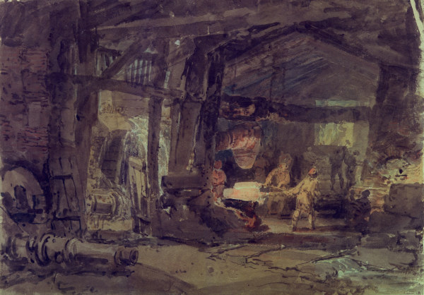W.Turner / An Iron Foundry / c.1797/98 od William Turner
