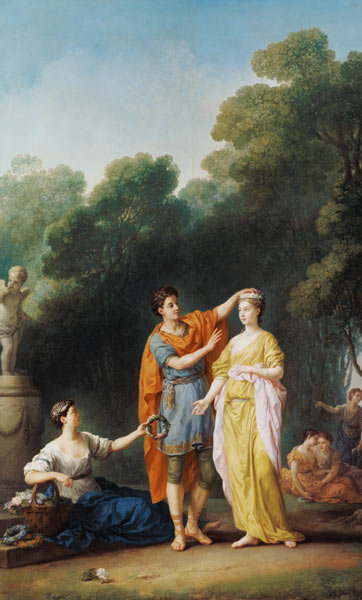 A Lover Crowning his Mistress od Joseph Marie Vien