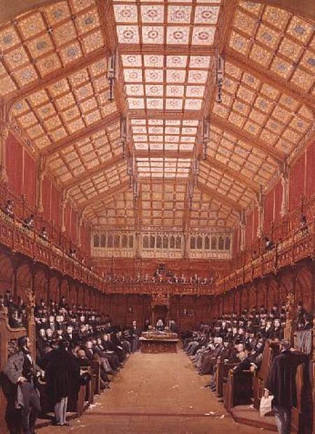 Interior of the House of Commons od Joseph Nash