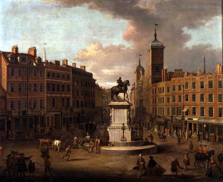 A View of Charing Cross and Northumberland House od Joseph Nickolls