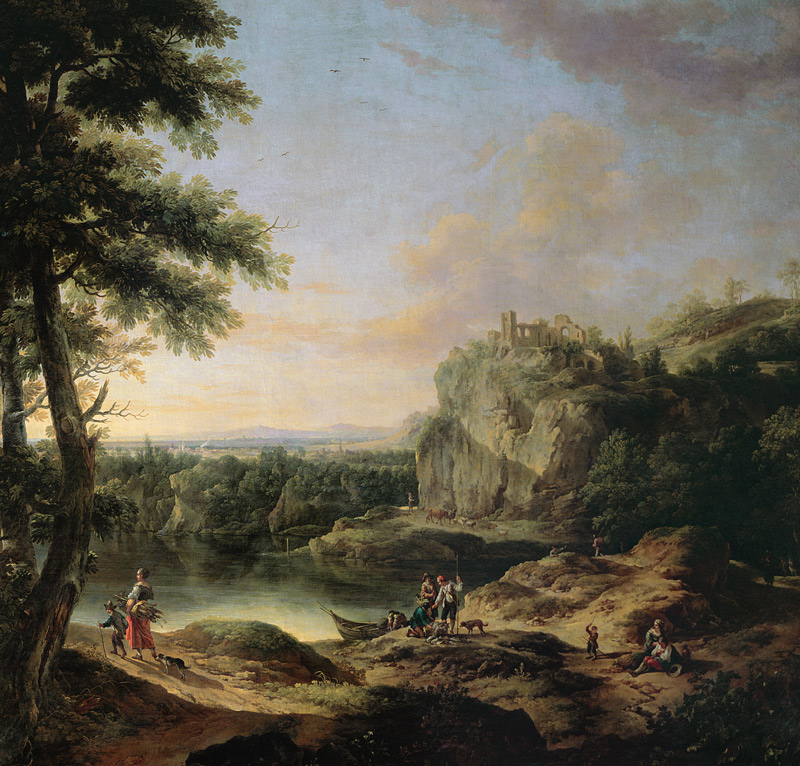 Landscape scene od Joseph Rosa or Roos