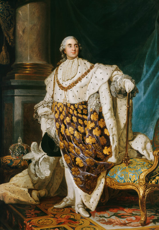 Louis XVI (1754-93) King of France in Coronation Robes od Joseph Siffred Duplessis