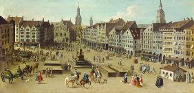 View of the Marienplatzes to Munich (detail)
