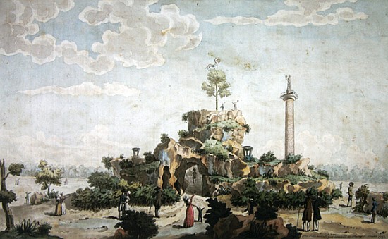 Artificial mountain constructed in 1793 on the Champs de Mars od Joseph Tassy