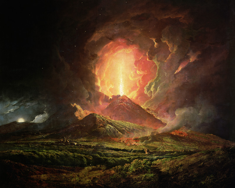 An Eruption of Vesuvius, seen from Portici od Joseph Wright of Derby