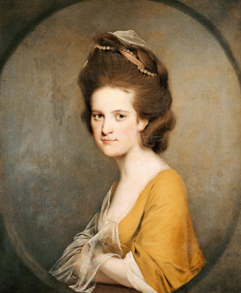Portrait Of Dorothy Hodges (1752-1800),  Half-Length,  In A Yellow Dress od Joseph Wright of Derby
