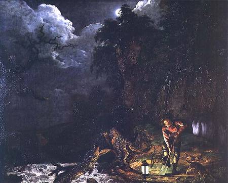 The Earthstopper on the Banks of the Derwent od Joseph Wright of Derby