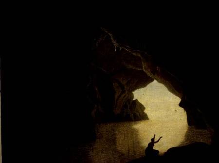 A Grotto in the Gulf of Salernum, with the figure of Julia, banished from Rome od Joseph Wright of Derby