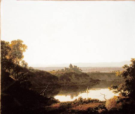 Lake Nemi with a view of Castle Gandolpho od Joseph Wright of Derby