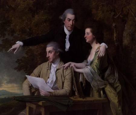 The Rev. D'Ewes Coke, his wife Hannah and Daniel Parker Coke, M.P. od Joseph Wright of Derby