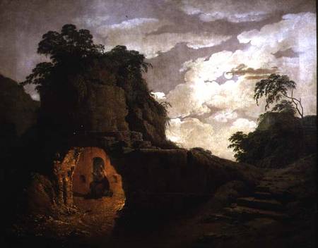 Virgil's Tomb, with the Figure of Silius Italicus od Joseph Wright of Derby