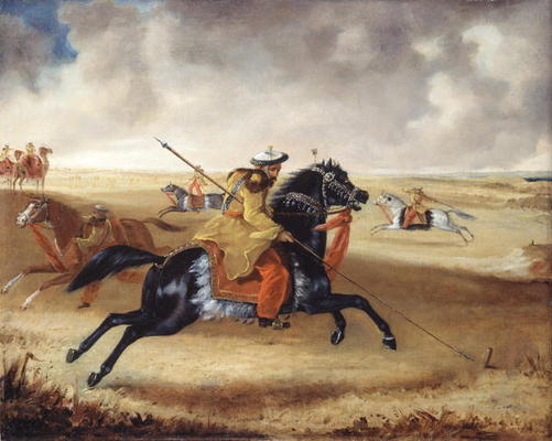 Skinner's Horse at Exercise, c.1840 (oil on canvas) od Joshua Reynolds Gwatkin