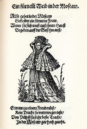 Noble woman of Moscow. From the "Frauentrachtenbuch" (Frankfurt, 1586)