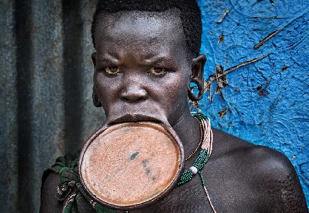 Surma tribe woman.