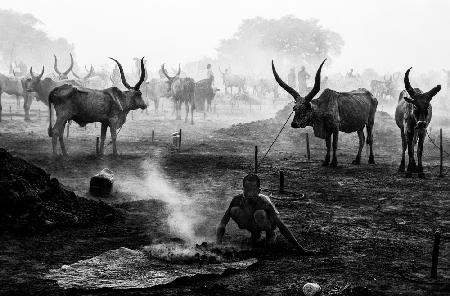 In a mundari cattle camp - South Sudan