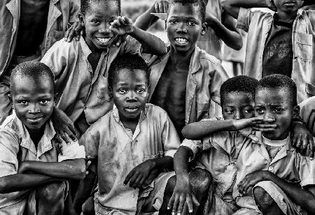 Boys at a foster home in Benin.