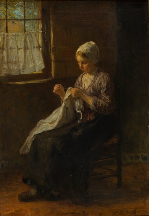 The young seamstress od Jozef Israels