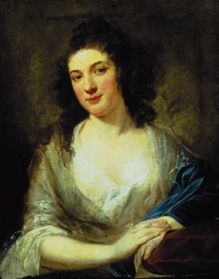 Portrait of the wife of the artist od Jozef Peszka
