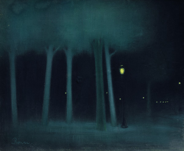 A Park at Night, c.1892-95 (pastel on canvas) od József Rippl-Rónai