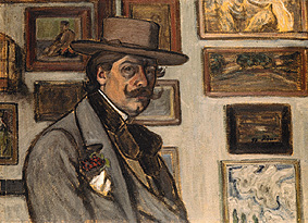Self-portrait with a brown hat od József Rippl-Rónai