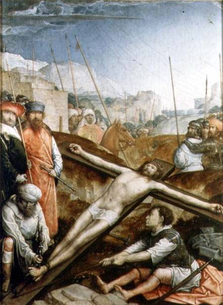 Christ Raised on the Cross od Juan  de Flandes