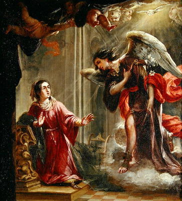 The Annunciation (oil on canvas) od Juan de Valdes Leal