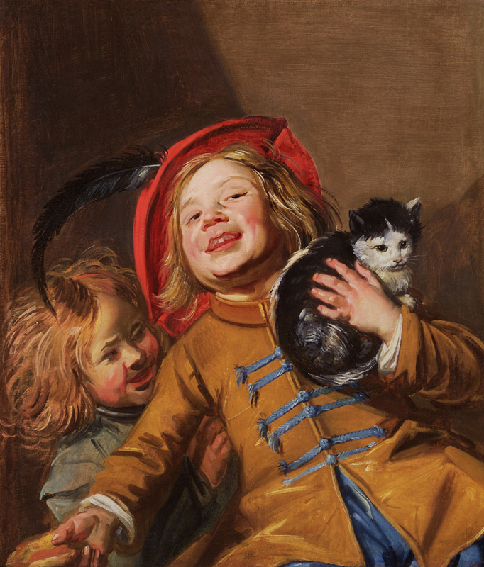Laughing Children with a Cat od Judith Leyster