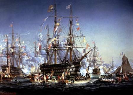 Queen Victoria's Visit to Cherbourg od Jules Achille Noel