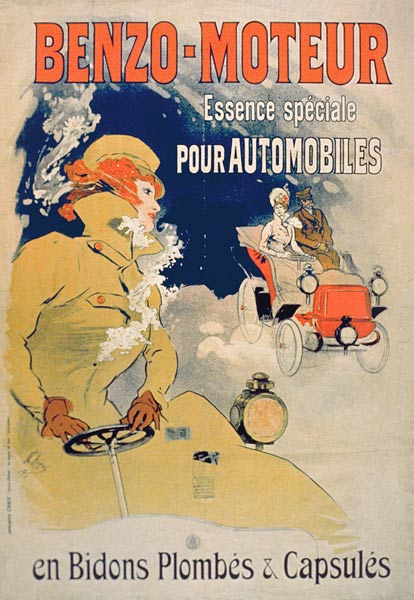 Poster advertising 'Benzo-Moteur' Motor Oil Especially for Automobiles od Jules Chéret