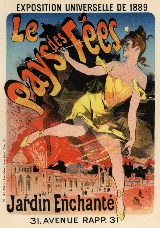 Le Pays des Fees (Poster) od Jules Chéret