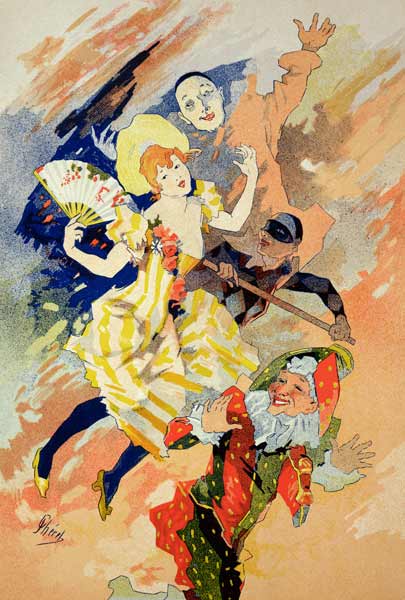 Reproduction of a poster for a pantomime, 1891 (colour litho) od Jules Chéret