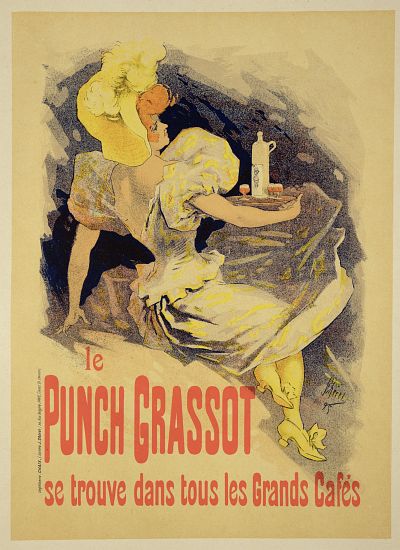 Reproduction of a poster advertising 'Punch Grassot' od Jules Chéret