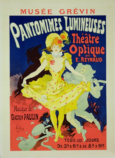 Reproduction of a Poster Advertising 'Pantomimes Lumineuses' at the Musee Grevin od Jules Chéret