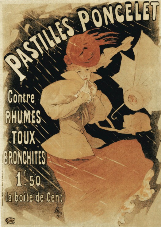 Advertising Poster for Pastilles Poncelet od Jules Chéret