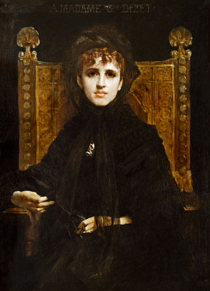 Portrait of Madame Georges Bizet (1849-1926) od Jules Elie Delaunay