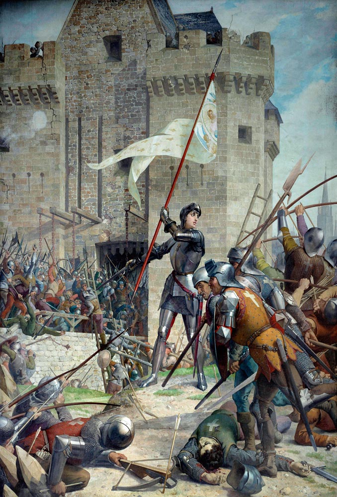 Jeanne d'Arc in Orleans od Jules Eugene Lenepveu