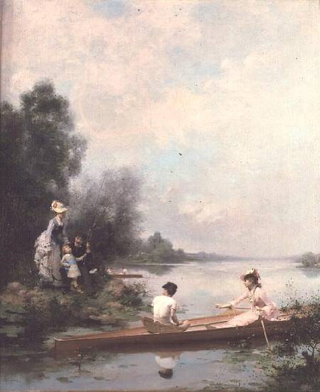 Boating on the River od Jules Frederic Ballavoine