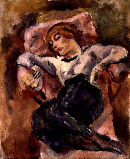 Hermine David Sleeping od Jules Pascin