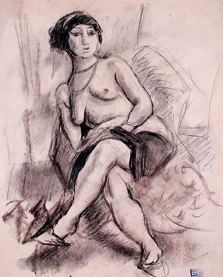 Seated Nude Model od Jules Pascin